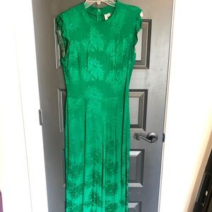 GREEN jacquard jumpsuit